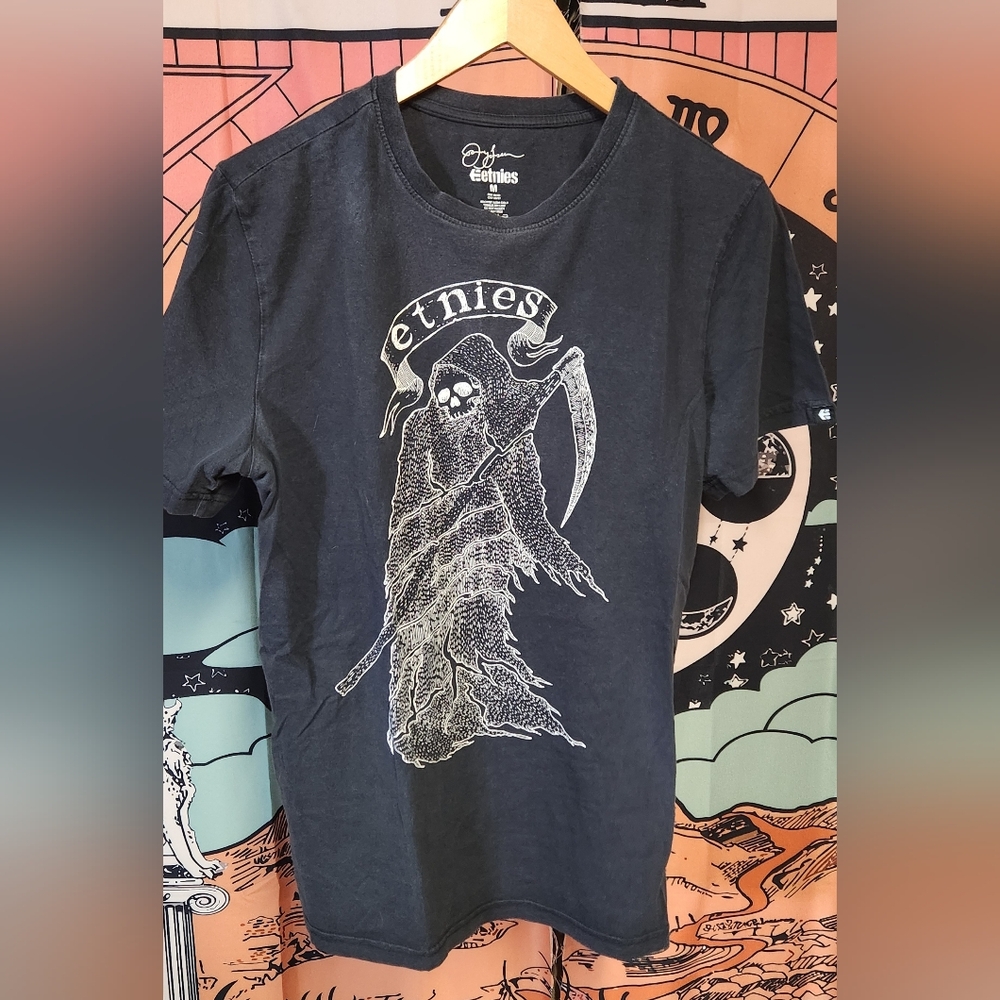 Etnies Black Death Reaper Graphic Tee Men's M